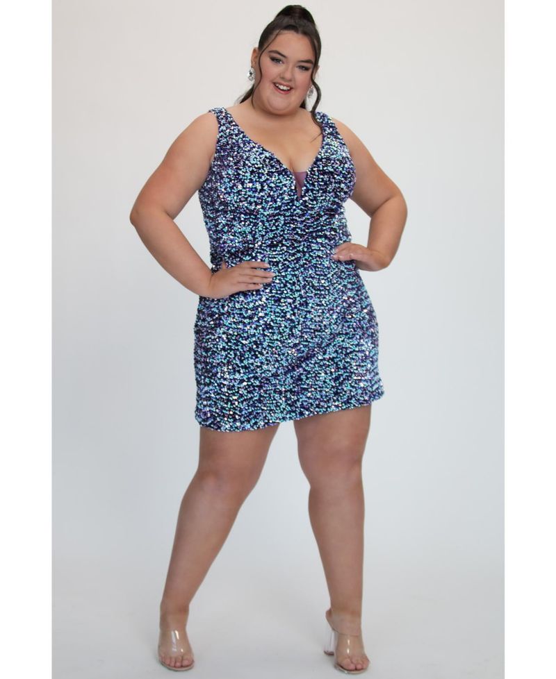 Women's Sequin Bra-friendly Fitted Mini Dress