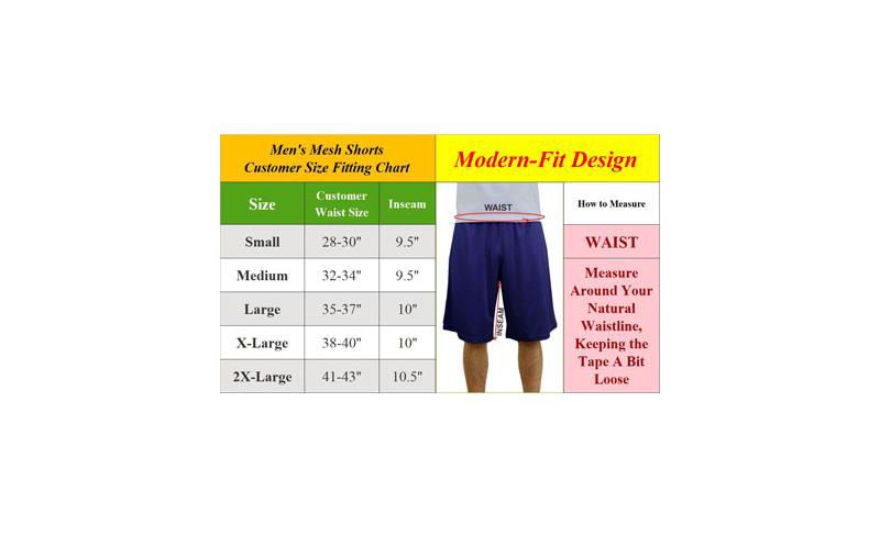 Men's Premium Active Moisture Wicking Workout Mesh Shorts With Trim