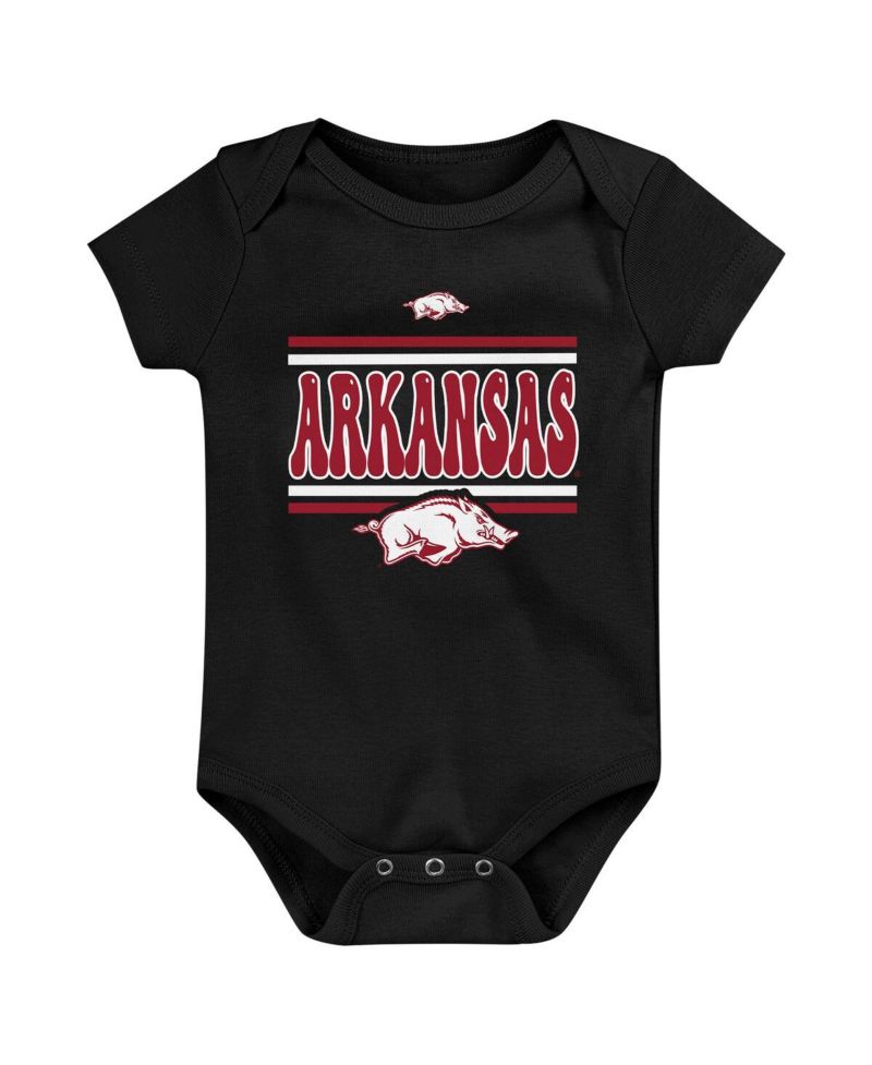Newborn Cardinal Arkansas Razorbacks Sunday Comics Bodysuit 3-Pack