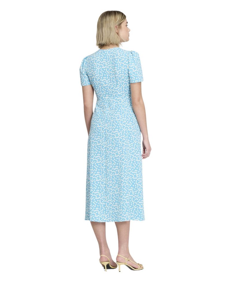 Women's Nieve Floral-Print V-Neck Short-Sleeve Midi Dress