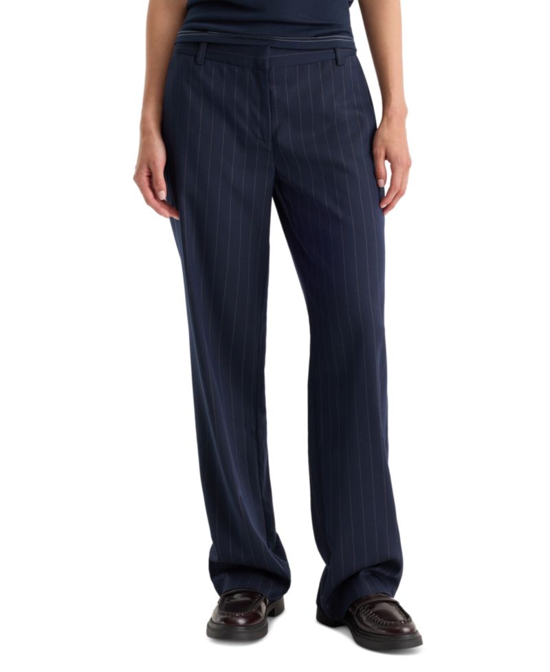 Women's Low-Rise Relaxed Straight-Leg Pants