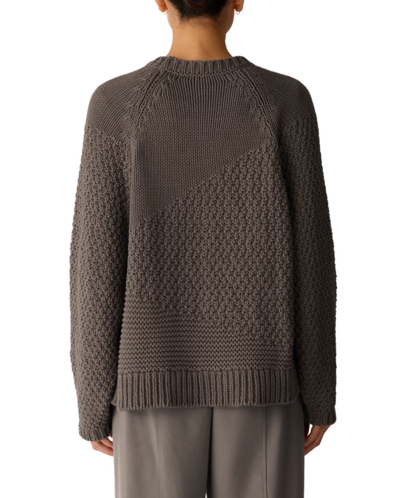 Women's Boxy-Fit Long-Sleeve Crewneck Sweater