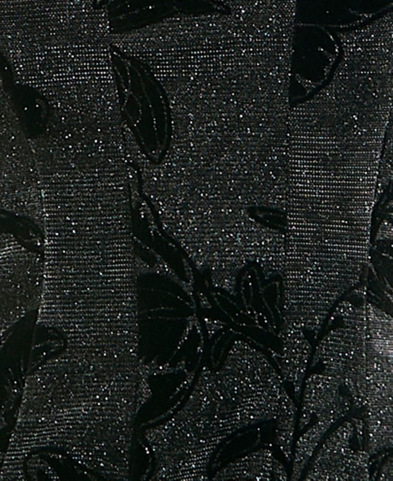 Juniors' Glitter Strapless Floral-Print Dress