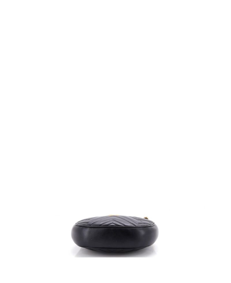 Mini GG Marmont Half Moon Hobo Matelasse Leather