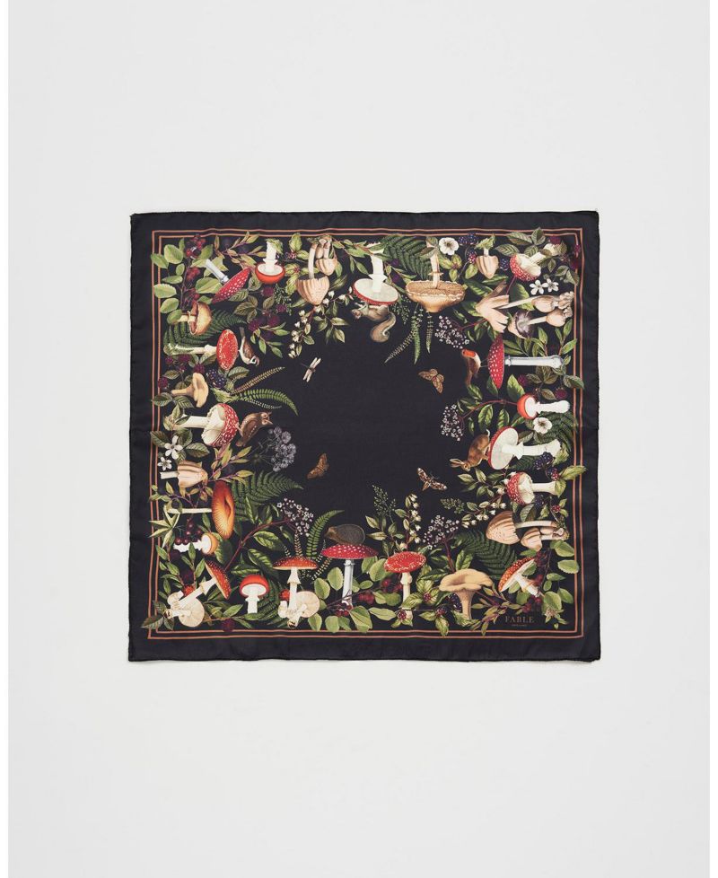 Women's Orla Mushroom Small Square Scarf