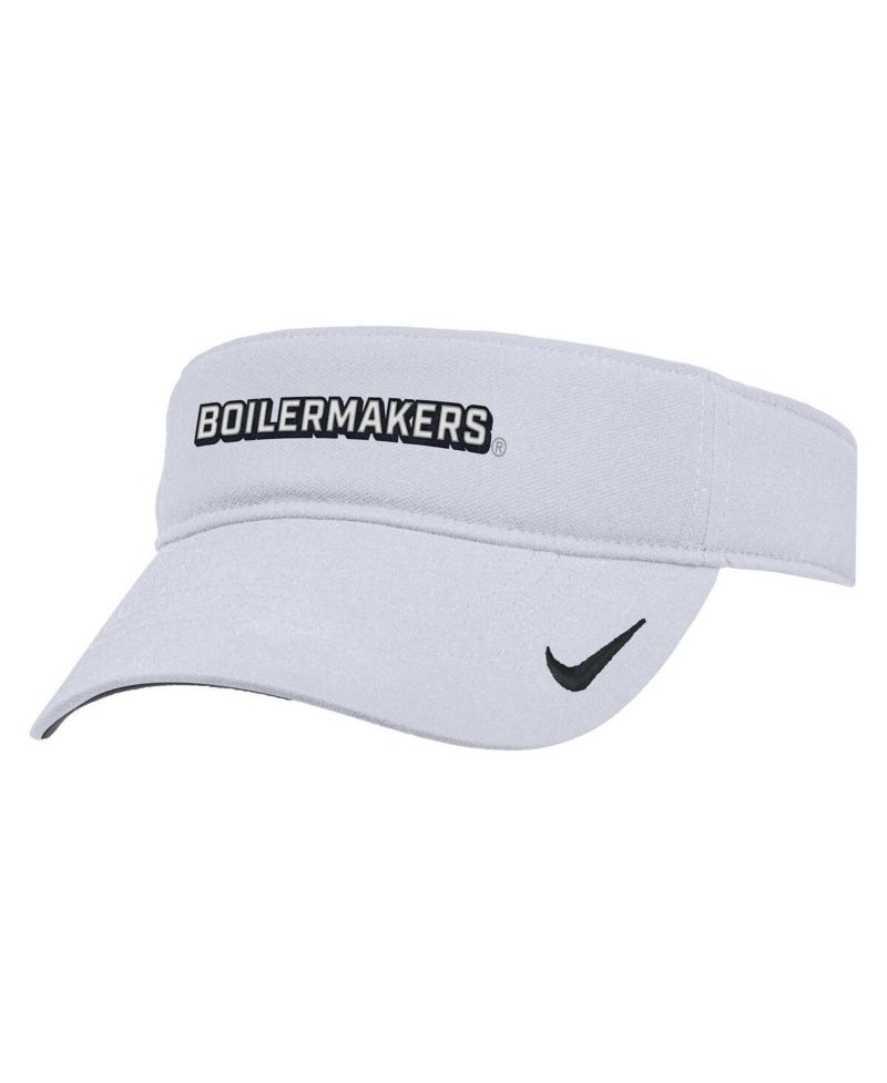 Men's White Purdue Boilermakers 2025 On-Field Ace Performance Adjustable Visor