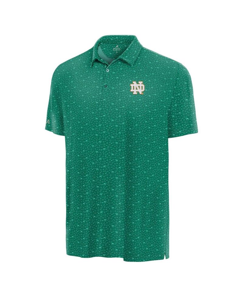 Men's Green Notre Dame Fighting Irish Lucky Run Polo Shirt