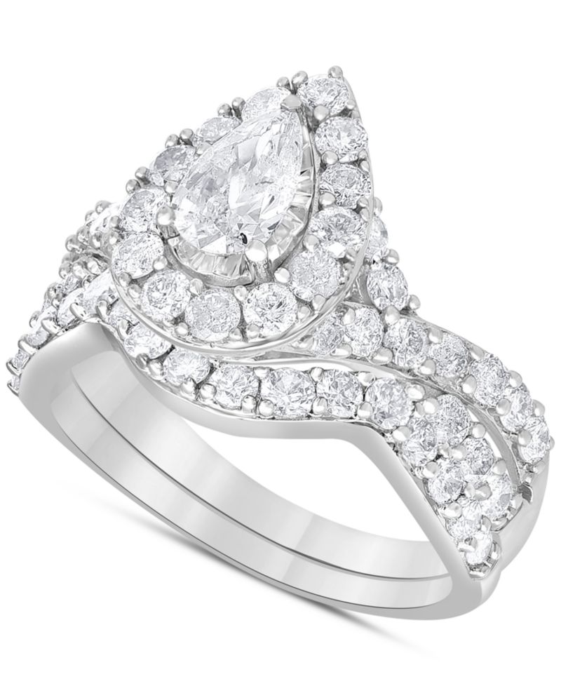 Diamond Pear Bridal Set (2 ct. t.w.) in 14k White Gold
