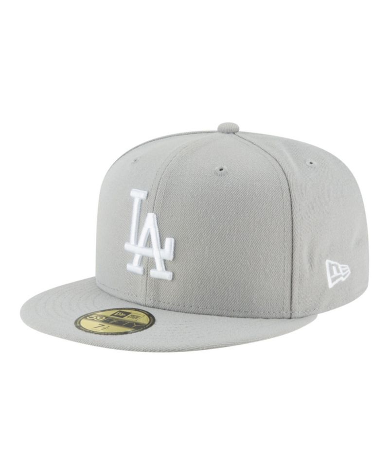 Men's Gray Los Angeles Dodgers Blue Heaven on Earth Stadium Patch 59FIFTY Fitted Hat