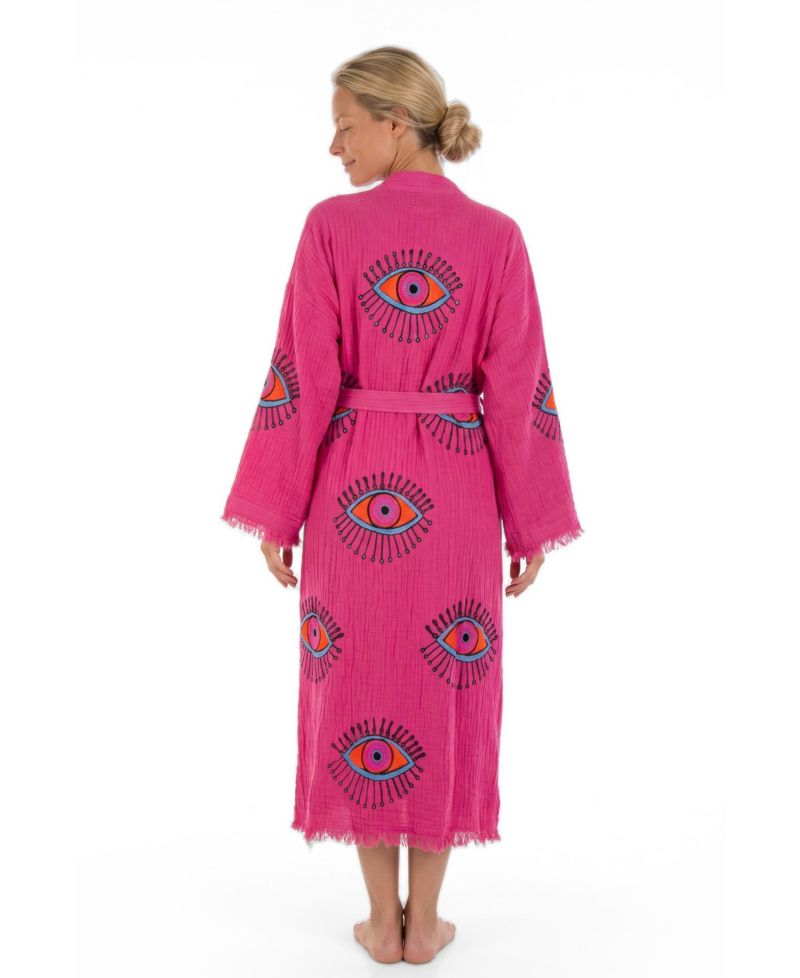 Women's Aria Long-Sleeve V-Neck Caftan Cover-Up Robe