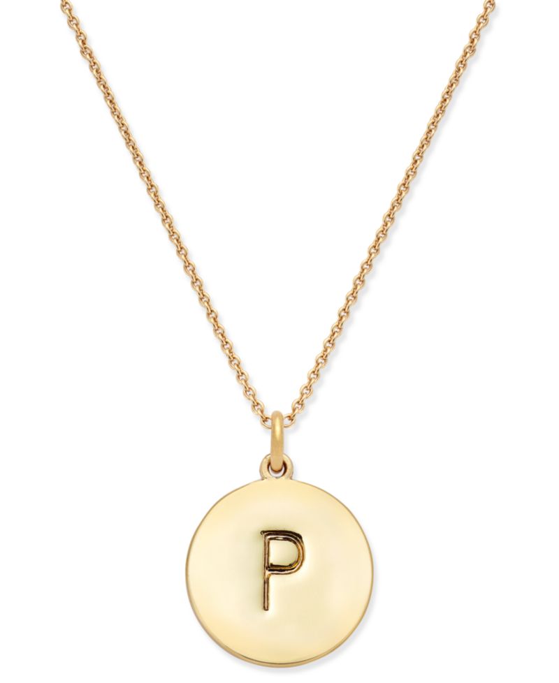 gold plated Initials Pendant Necklace, 17" + 3" Extender
