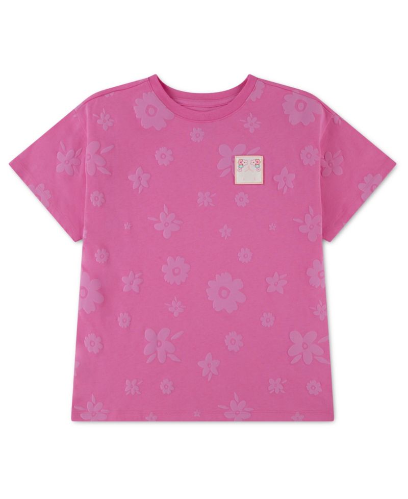 Girls' 7-16 Floral Short-Sleeve T-Shirt
