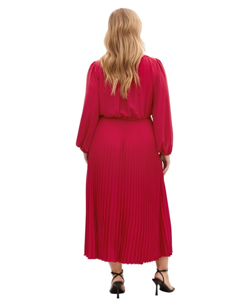 Women's Halle Long Sleeve Pleat Dress