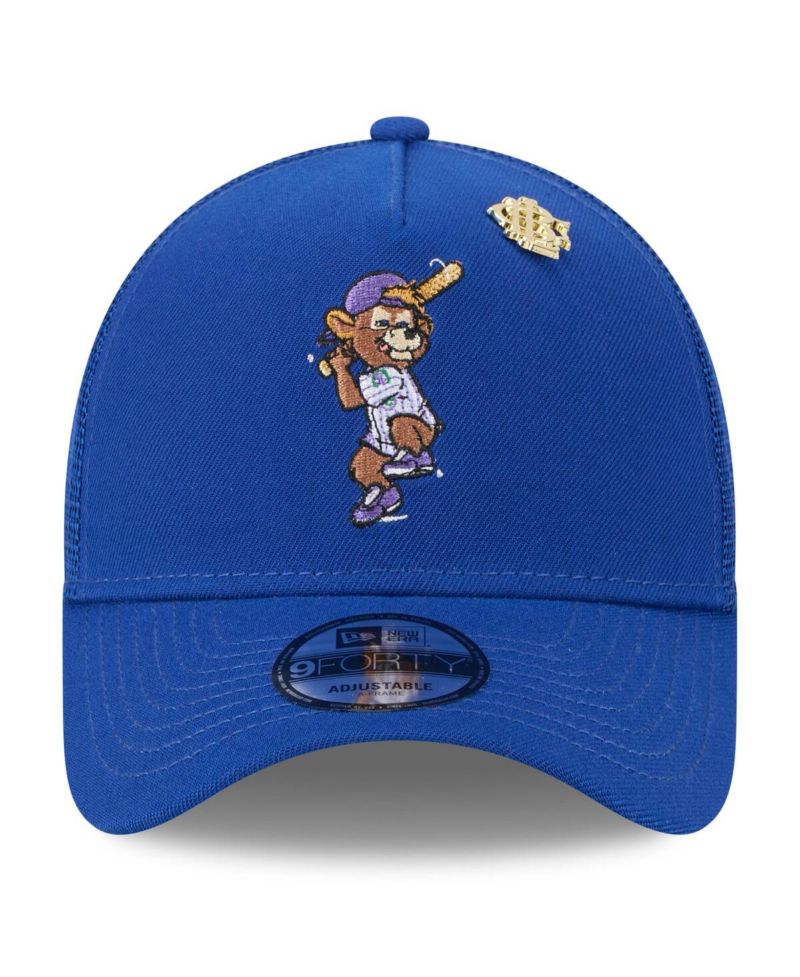 Men's Royal Chicago Cubs 2025 Big League Chew A-Frame 9FORTY Adjustable Trucker Hat
