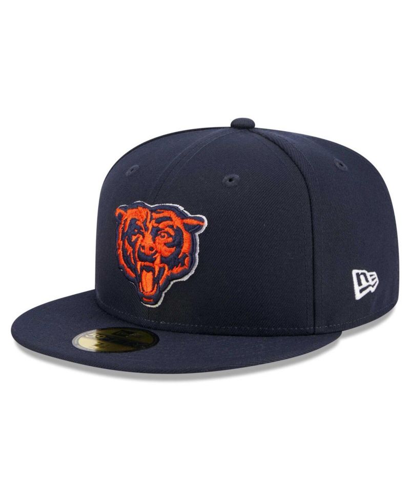 Men's Navy Chicago Bears Alternate Logo Main Patch 59FIFTY Fitted Hat