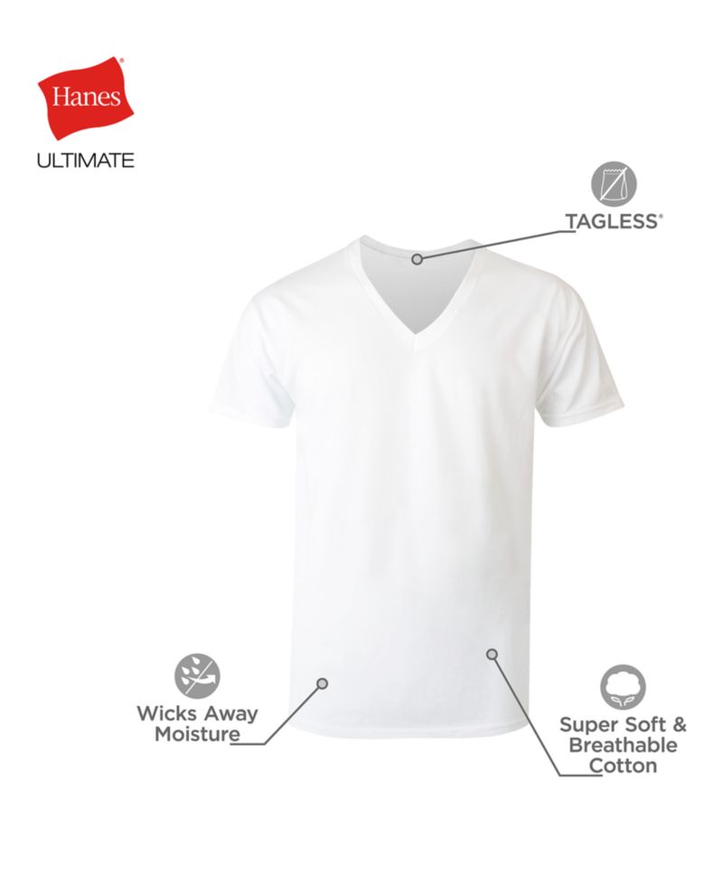 Men's Ultimate V-Neck Undershirt, 5-Pack
