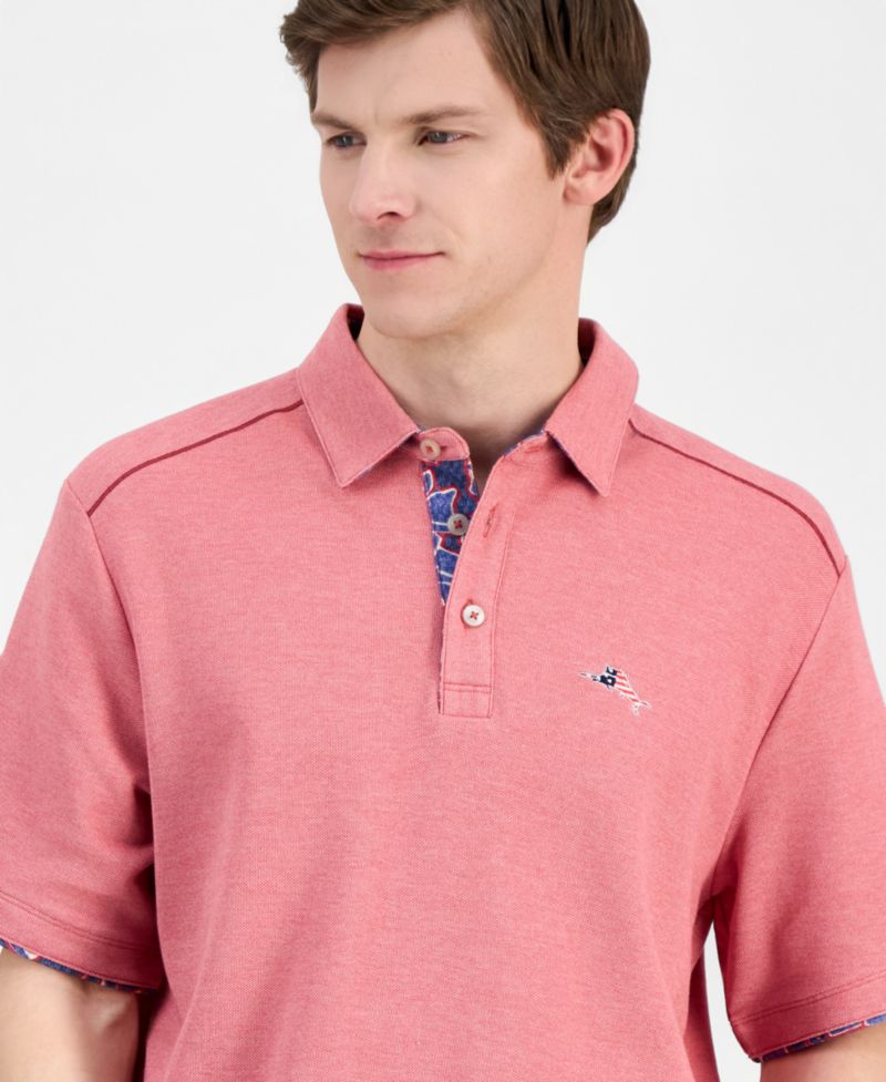 Men's Geo Rio 5 O'Clock Short-Sleeve Polo Shirt