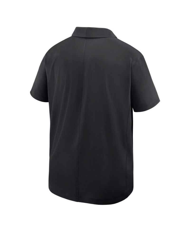 Men's Black TCU Horned Frogs Woven Dri-FIT Polo Shirt