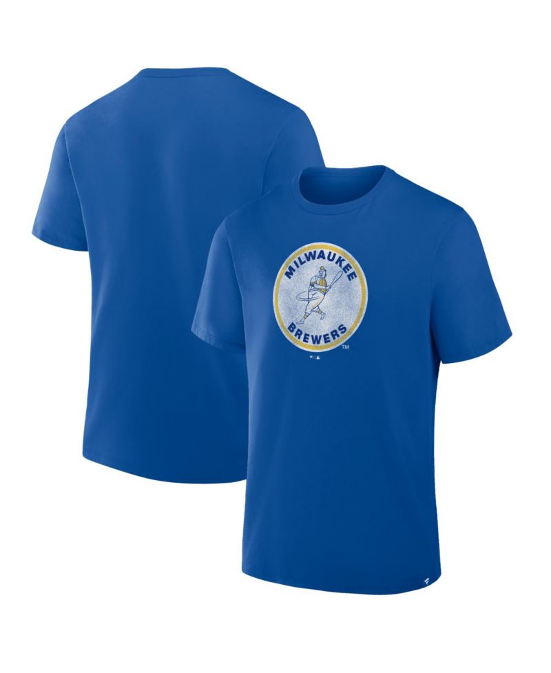 Men's Royal Milwaukee Brewers Vintage Logo Legacy T-Shirt
