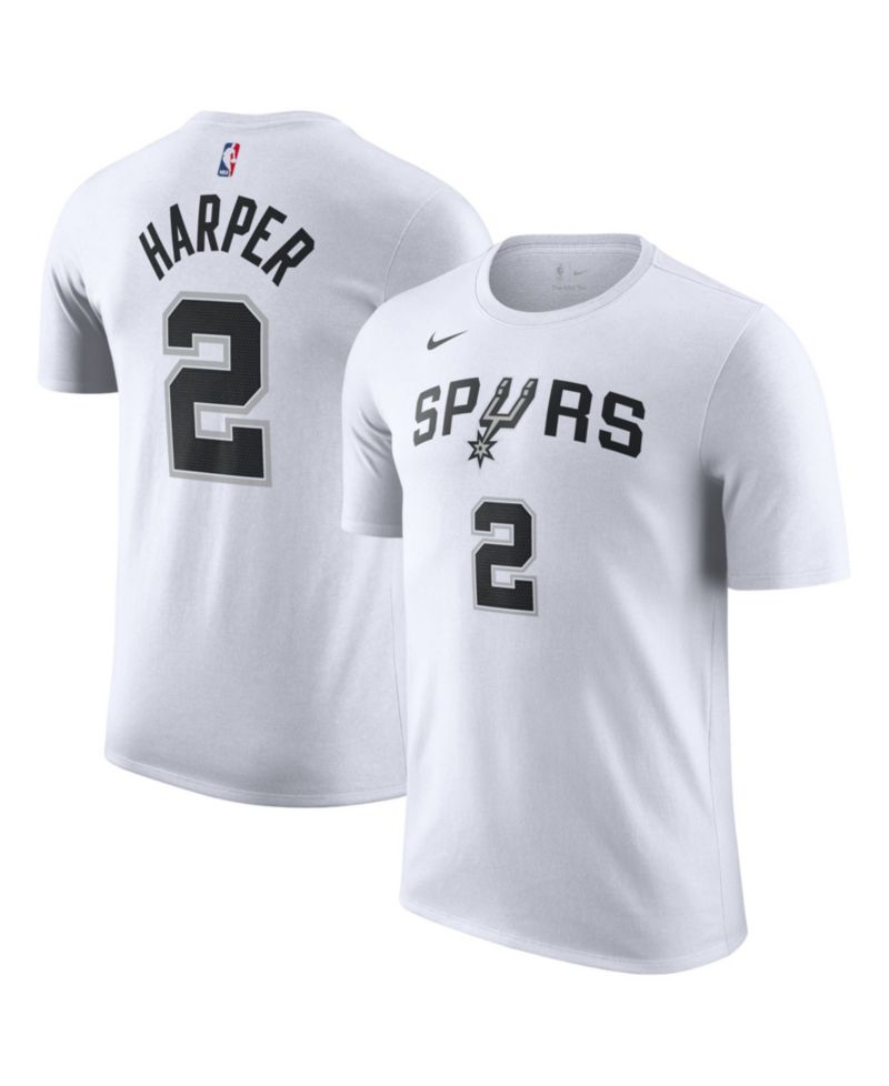 Men's and Women's Dylan Harper White San Antonio Spurs Name & Number T-Shirt