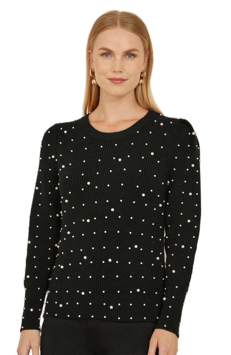 Women's All Over Bead Knitted Jumper