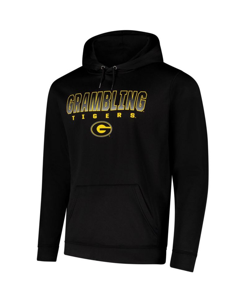 Men's Black Grambling Tigers Blackout 3.0 Pullover Hoodie