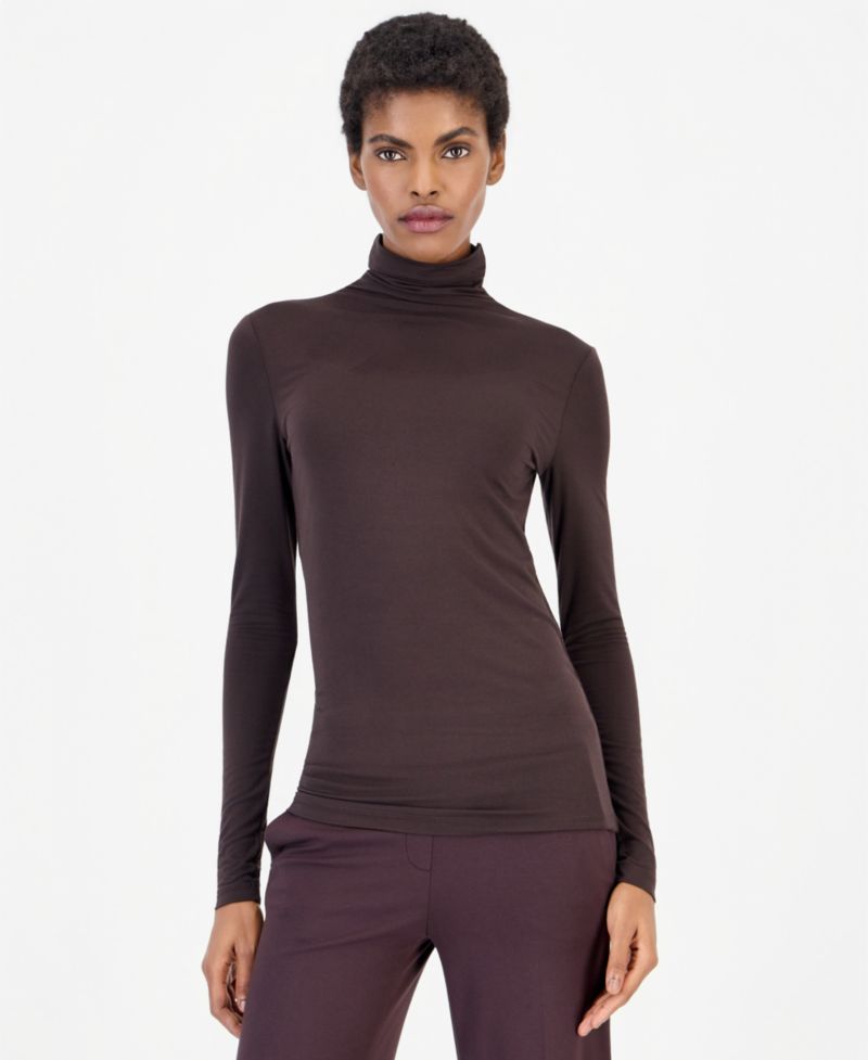 Women's Long-Sleeve Seamless Turtleneck