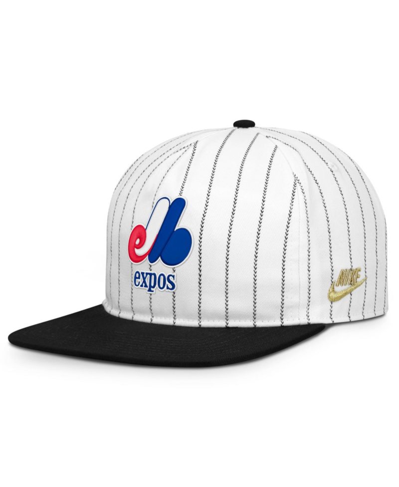 Men's White/Black Montreal Expos Cooperstown Collection Pro Adjustable Hat