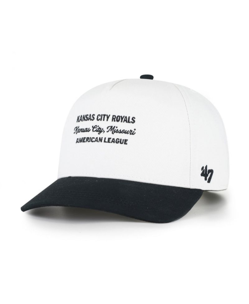 Men's '47 White/Black Kansas City Royals Contemporary Two-Tone Hitch Adjustable Hat