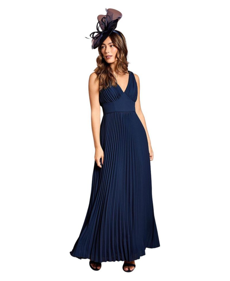 Women's Plunge Neck Maxi Dress