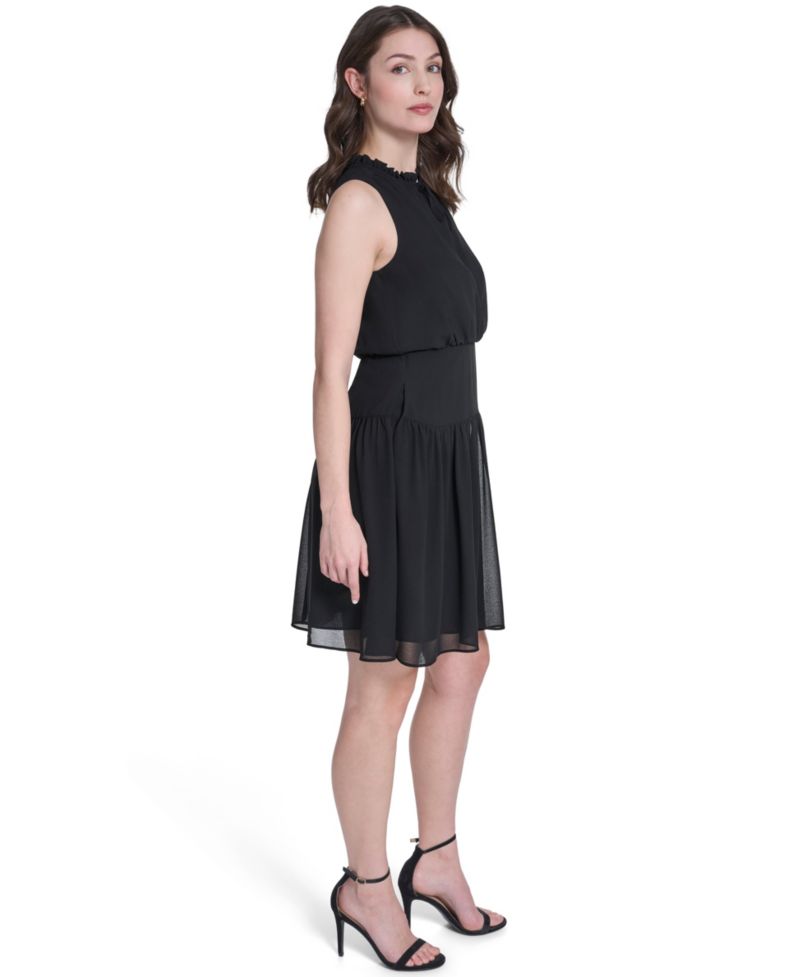 Women's V-Neck Fit & Flare Mini Dress