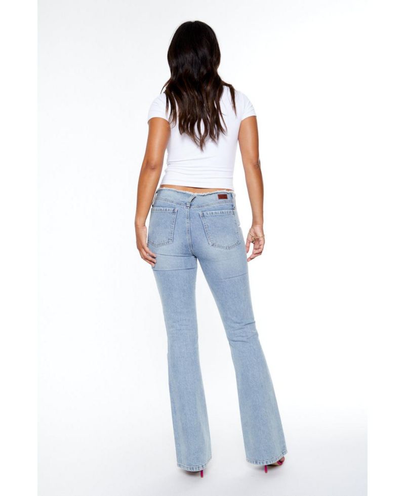 Women's Y2K Cutoff Waist Bootcut Jeans