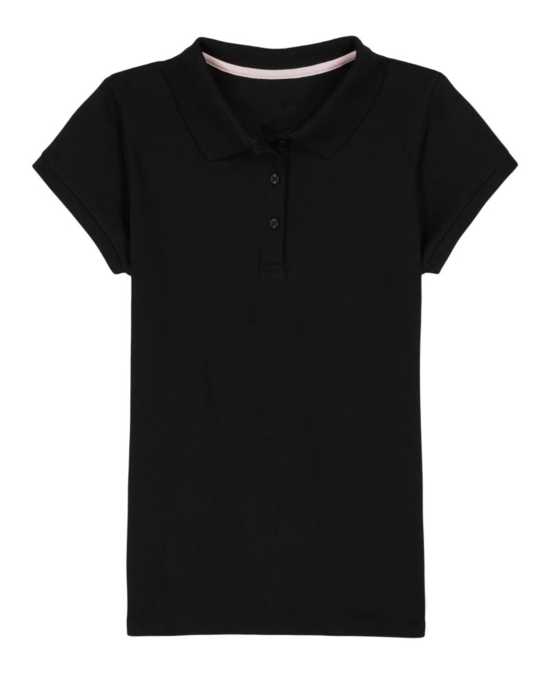Big Girls Short Sleeve Interlock Polo Shirt