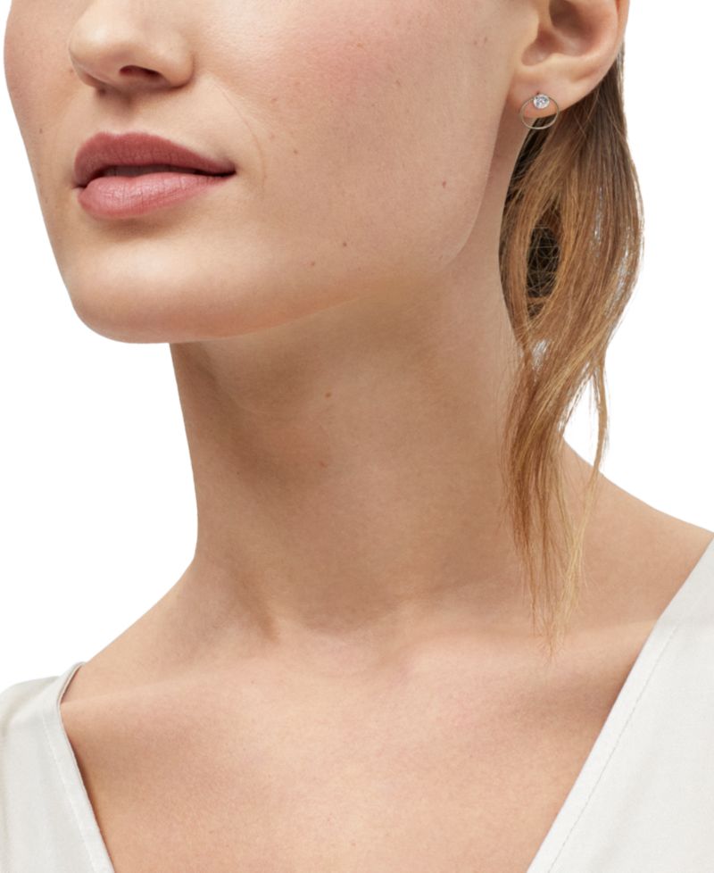 Created White Sapphire Hoop Earrings (2 ct. t.w.) in 10k Yellow Gold