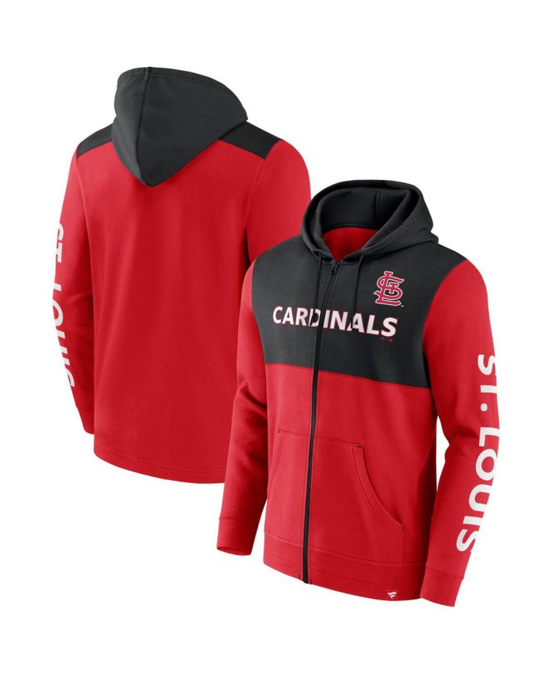 Men's Red/Black St. Louis Cardinals Ace Hoodie Full-Zip Sweatshirt