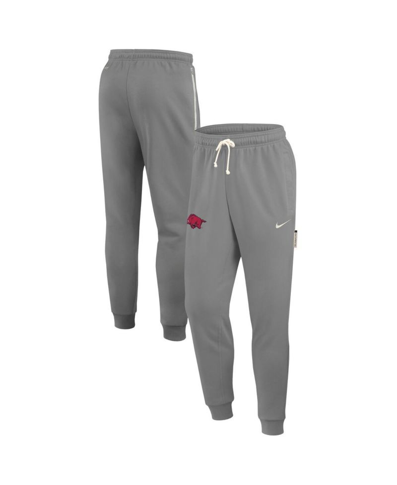 Men's Heather Gray Arkansas Razorbacks 2025 Sideline Performance Taper Pants