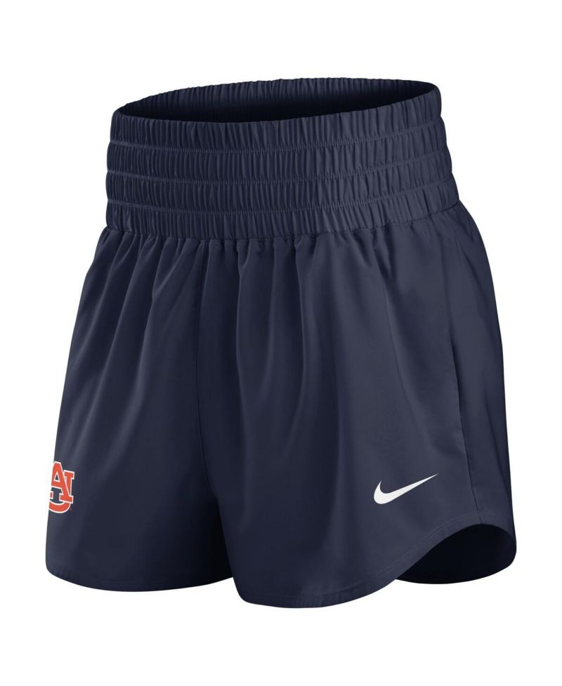 Women's Navy Auburn Tigers Performance One Dri-FIT High-Rise Shorts