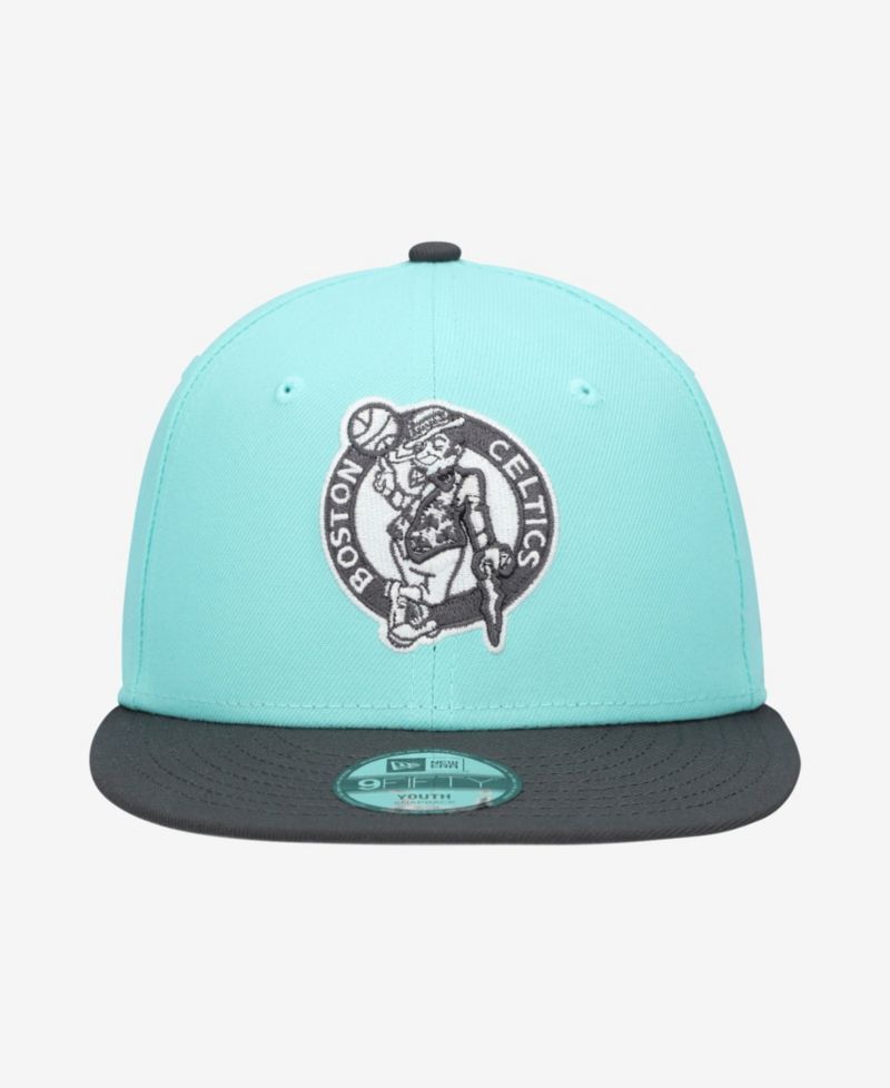 Big Boys and Girls Turquoise/Charcoal Boston Celtics 9FIFTY Snapback Hat