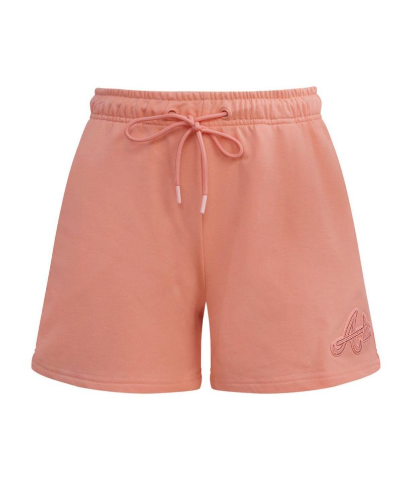 Men's and Women's Pink Atlanta Braves Neutral Fleece Shorts