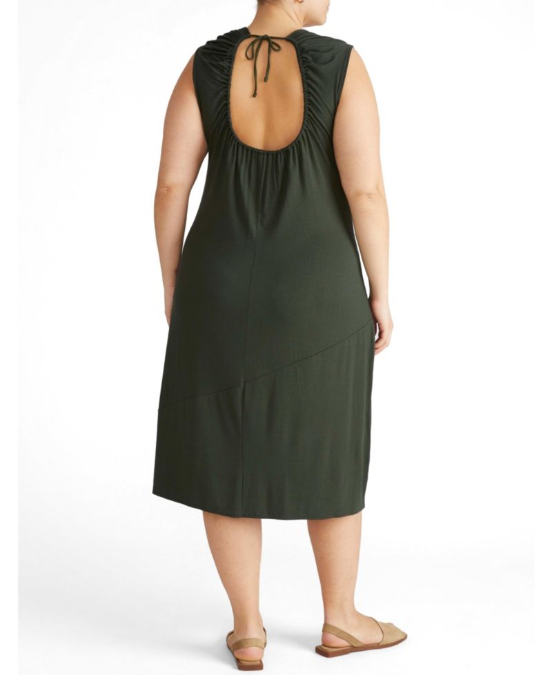 Plus Size Lila Tie-Back Liquid Jersey Dress