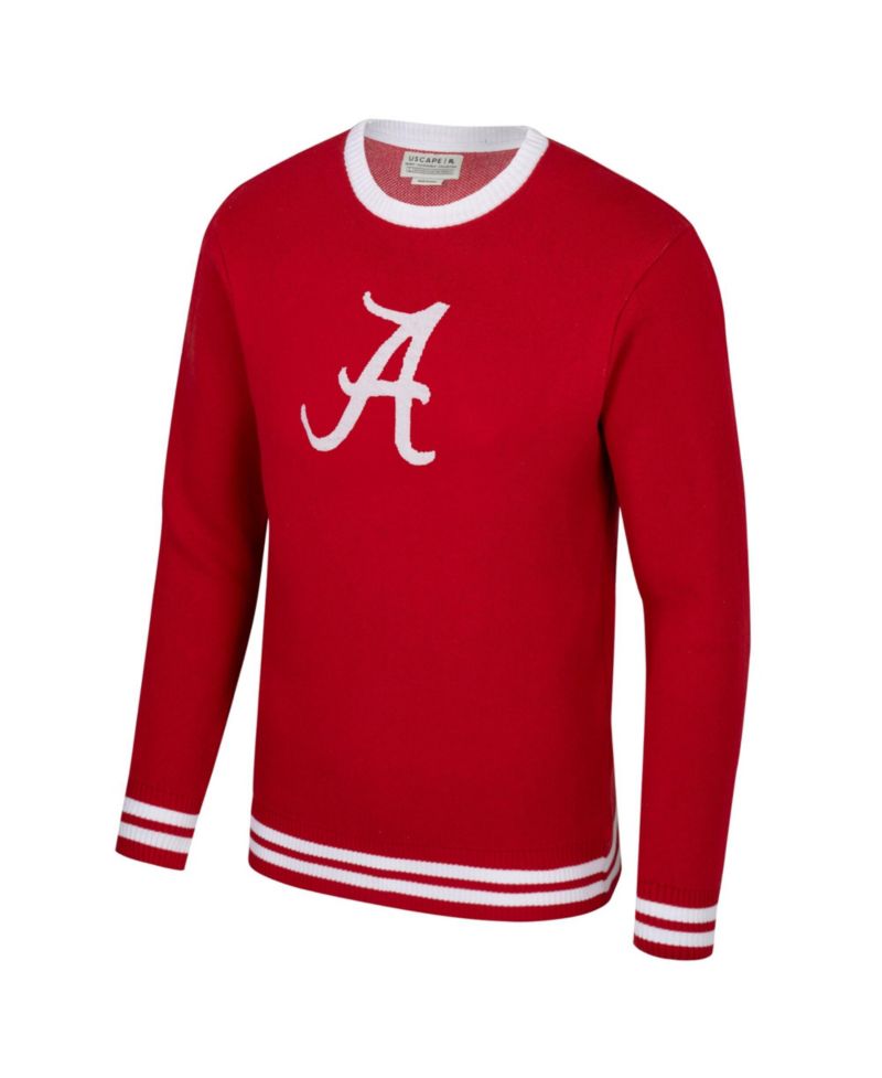 Men's and Women's Crimson Alabama Crimson Tide Renew Knit Vintage Pullover Sweater