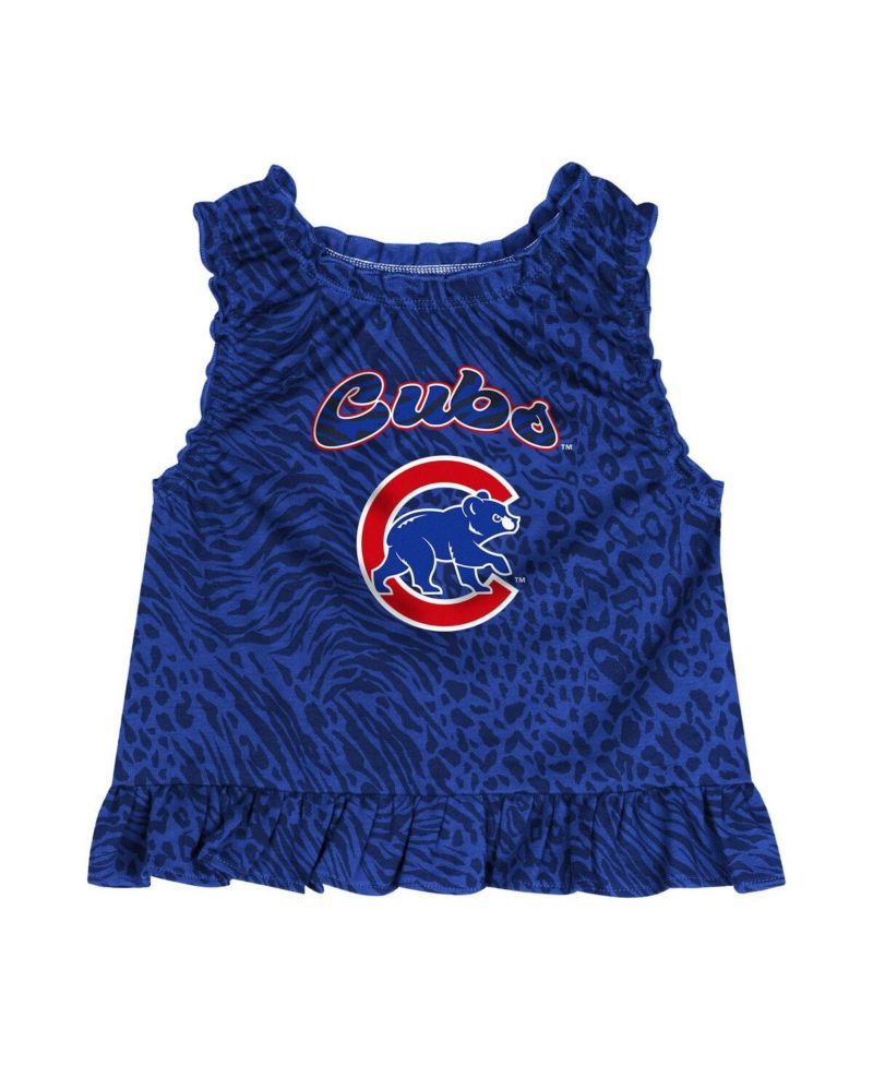 Baby Boys and Girls 2-Piece Royal Chicago Cubs Playground Dress and Bloomers Set