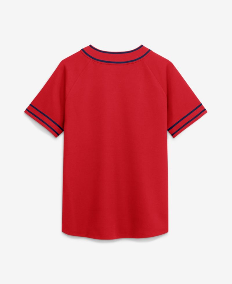 Women's Red St. Louis Cardinals Diva Race Ahead Raglan V-Neck T-Shirt