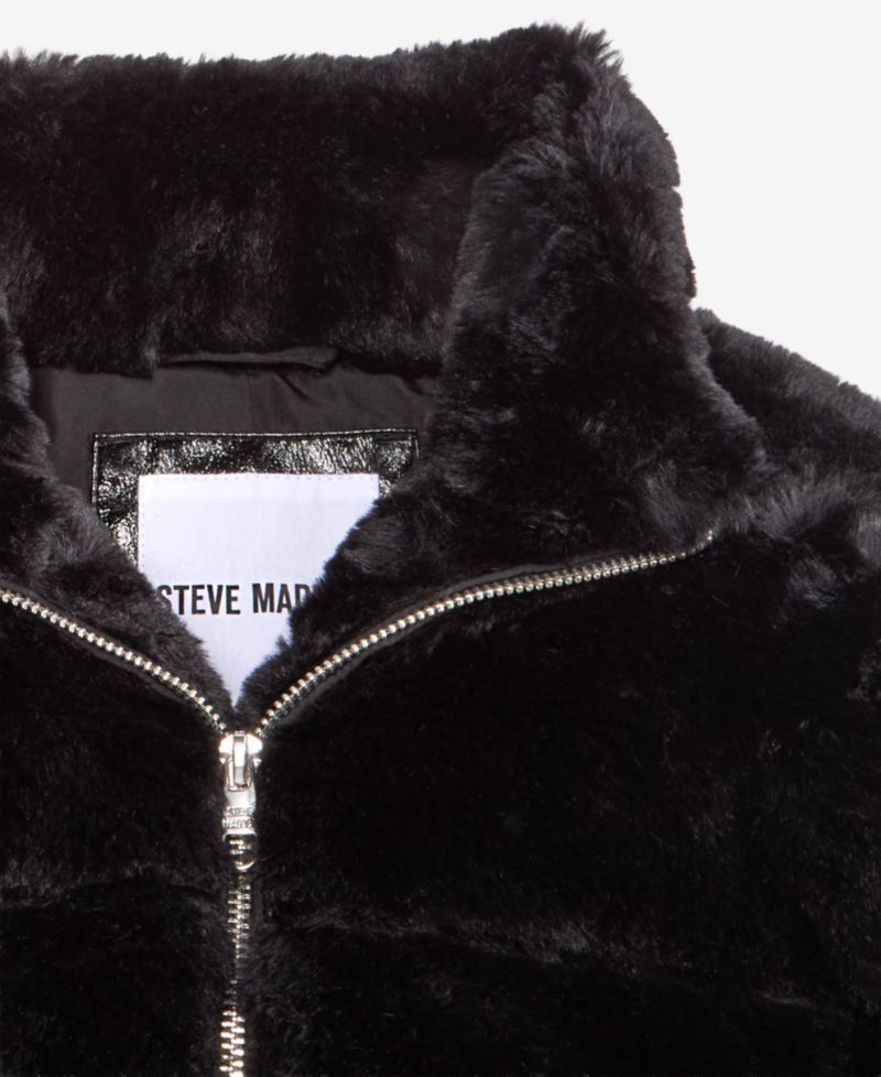 Girls' 4-16 Hooded Faux Fur Water-Resistant Puffer Jacket