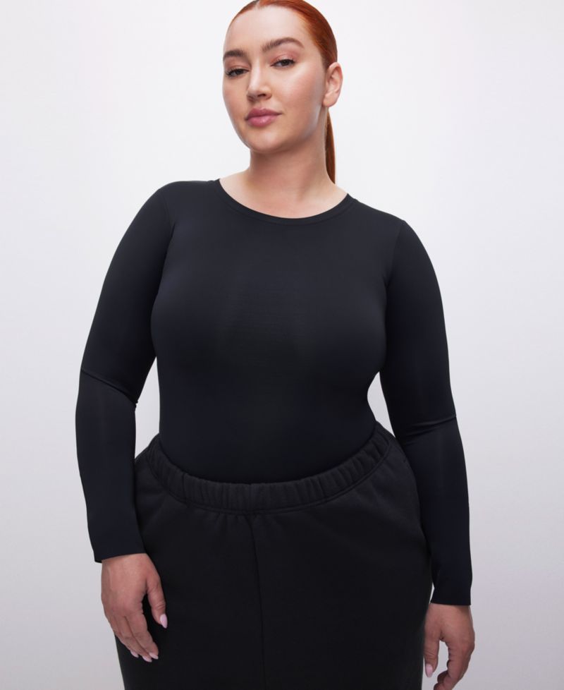 Women's Sculpting Crew Neck Bodysuit Top, Regular & Plus Size