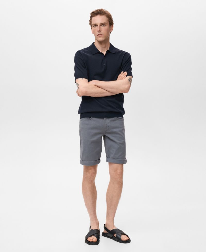 Men's Slim-Fit Denim 11.5" Bermuda Shorts