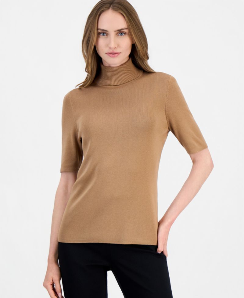 Women's Half-Sleeve Turtleneck Sweater