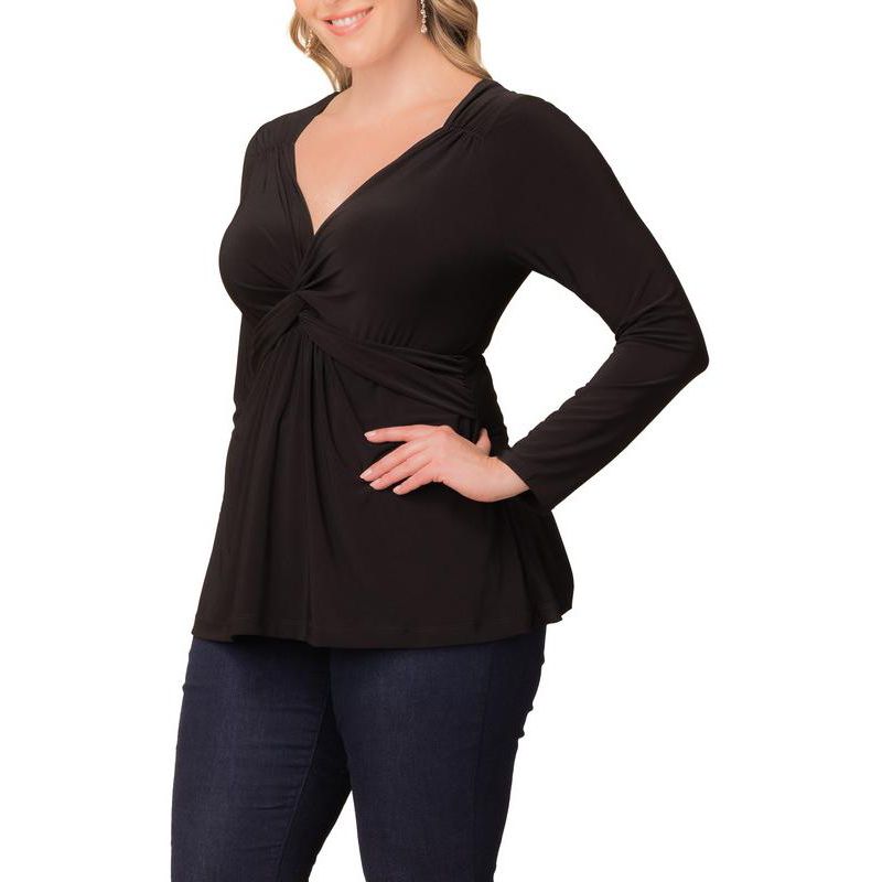 Plus Size Abigail Long Sleeve Twist Top