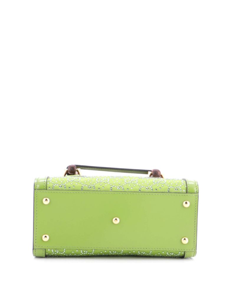 Mini Diana NM Bamboo Handle Tote Crystal Embellished GG Canvas