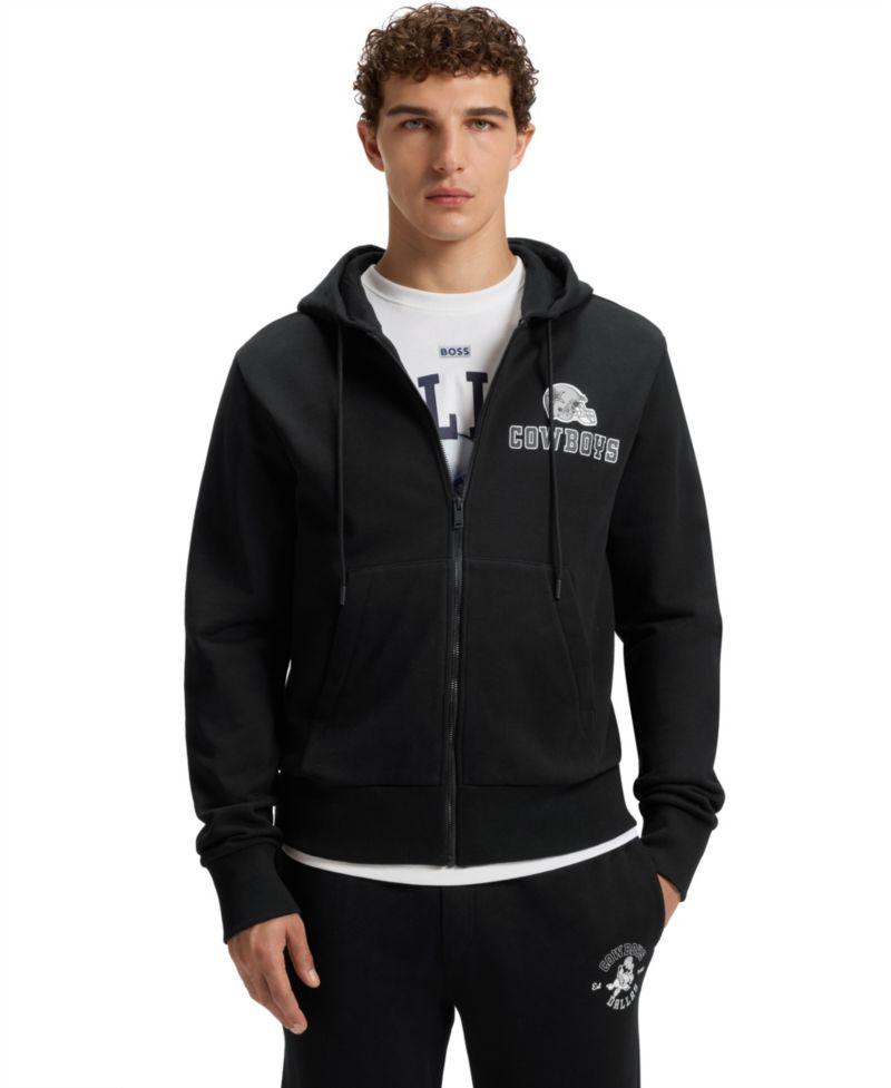 BOSS x DALLAS COWBOYS Regular Fit Zip-Up Hoodie